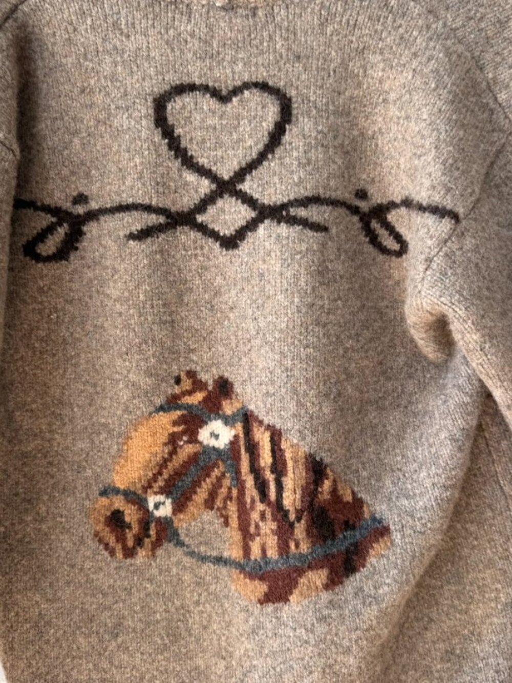 Rumored Wild Horses Cardigan Mocha Heather Size S - Picture 5 of 5